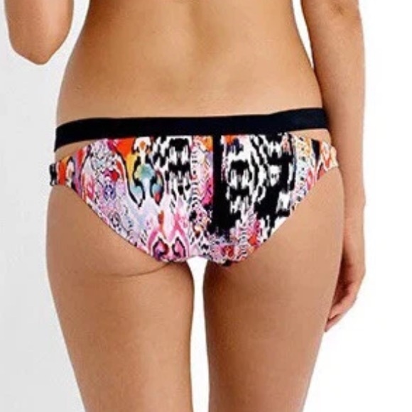Seafolly X Anthropologie Beach Gypsy Split Band Cut Out Bikini Swim Bottom Funky - Picture 3 of 6